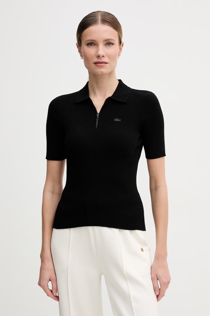 Lacoste úpletové polo tričko dámske s viskózou