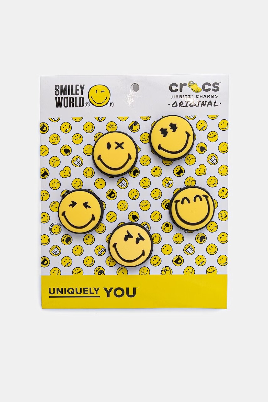 Crocs klipy do topánok Smileyworld 5-pak