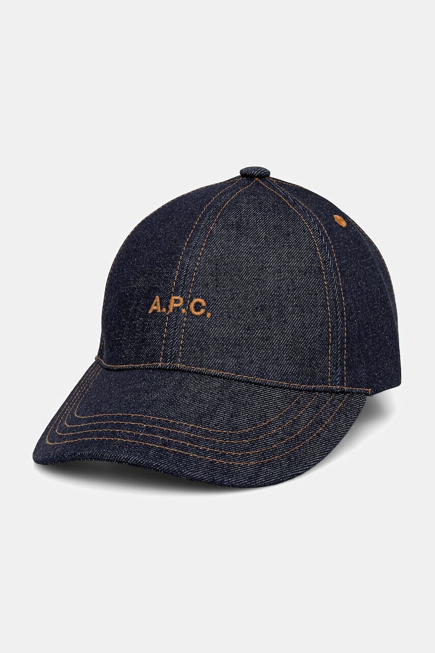 A.P.C. čiapka so šiltom rifľová CASQUETTE THAIS