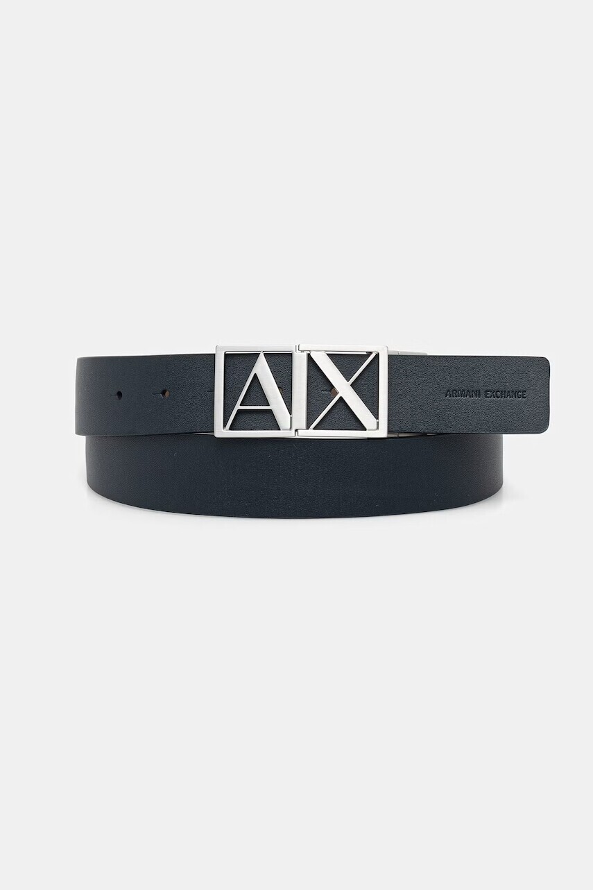 Armani Exchange obojstranný pánsky kožený opasok