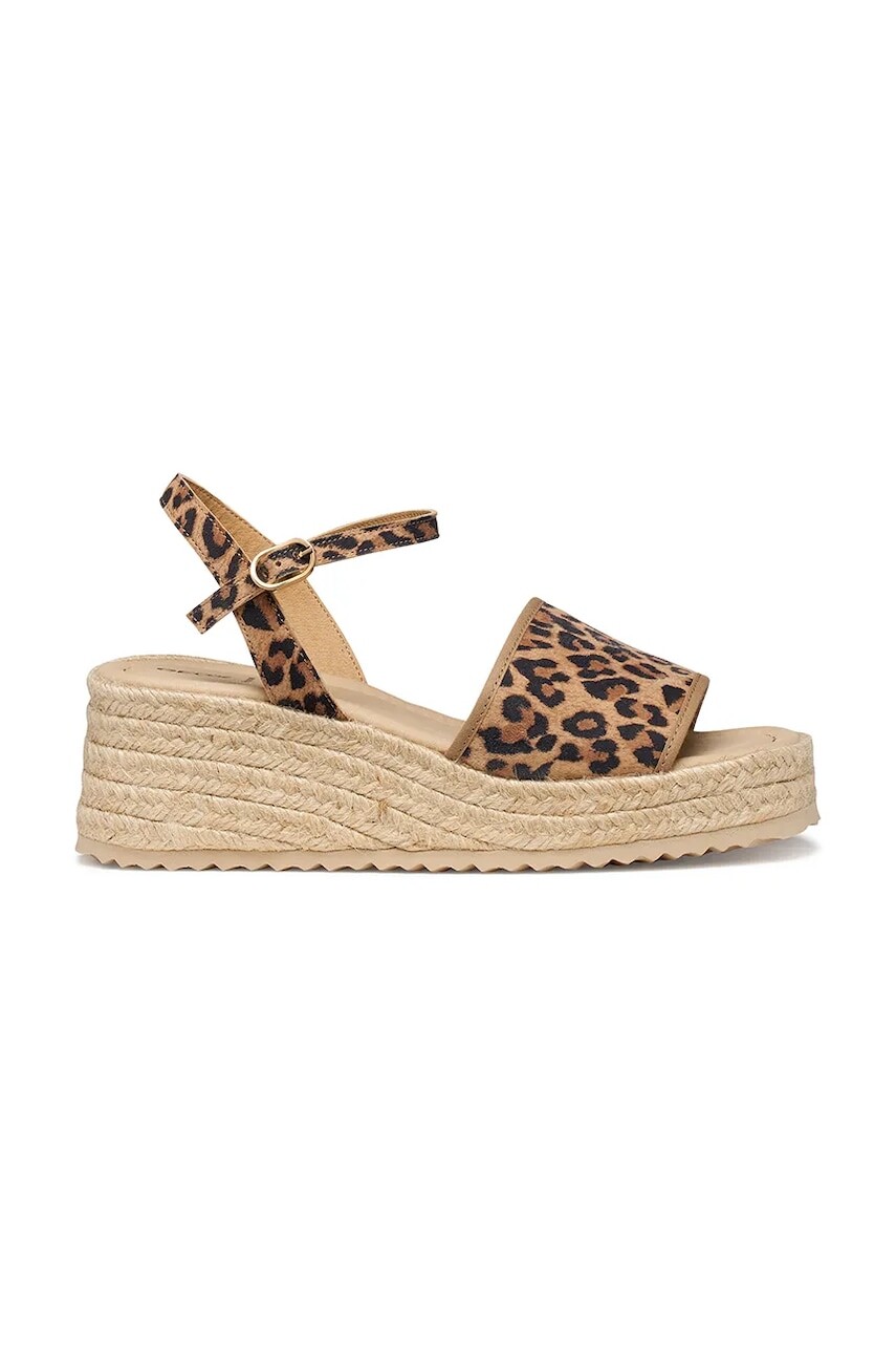 Geox espadrilky na platforme po celej dĺžke dámske kožené D ALEMERIA