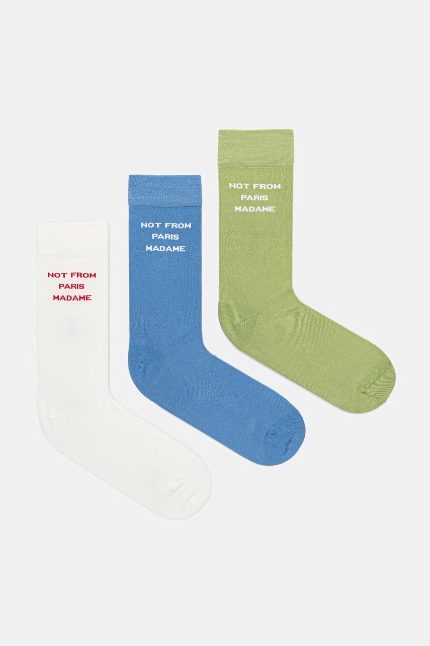 Drôle de Monsieur Ponožky pánske Le Pack de Chaussettes Slogan 3-pak