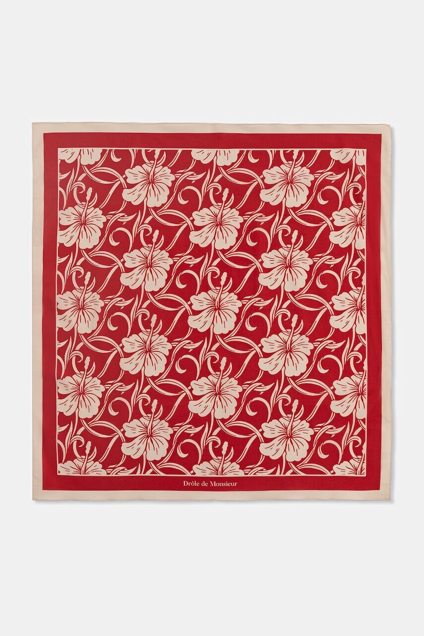 Drôle de Monsieur šatka dámska bavlnená Monogramme Hibiscus