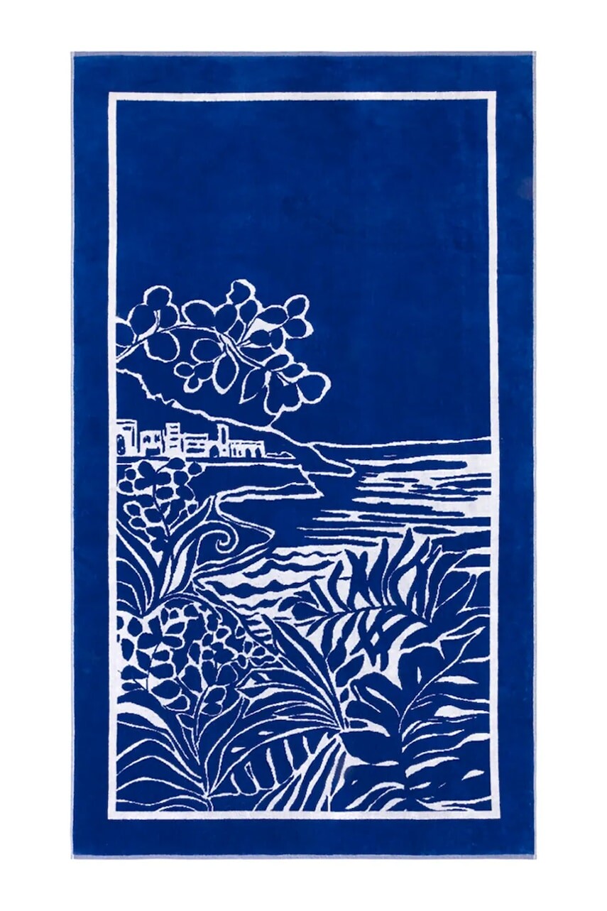 Olivier Desforges plážový uterák z textilného materiálu RIVIERA Navire 90 x 160 cm