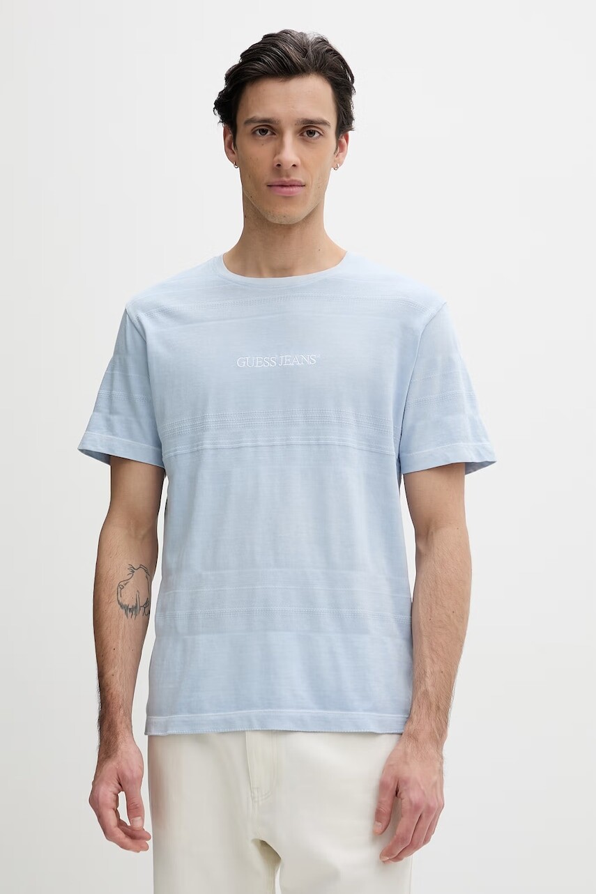 Guess Jeans basic tričko pánske bavlnené