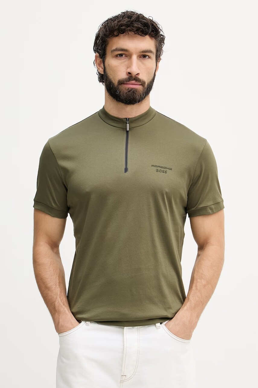 BOSS Green tričko pánsky bavlnený BOSS X PORSCHE