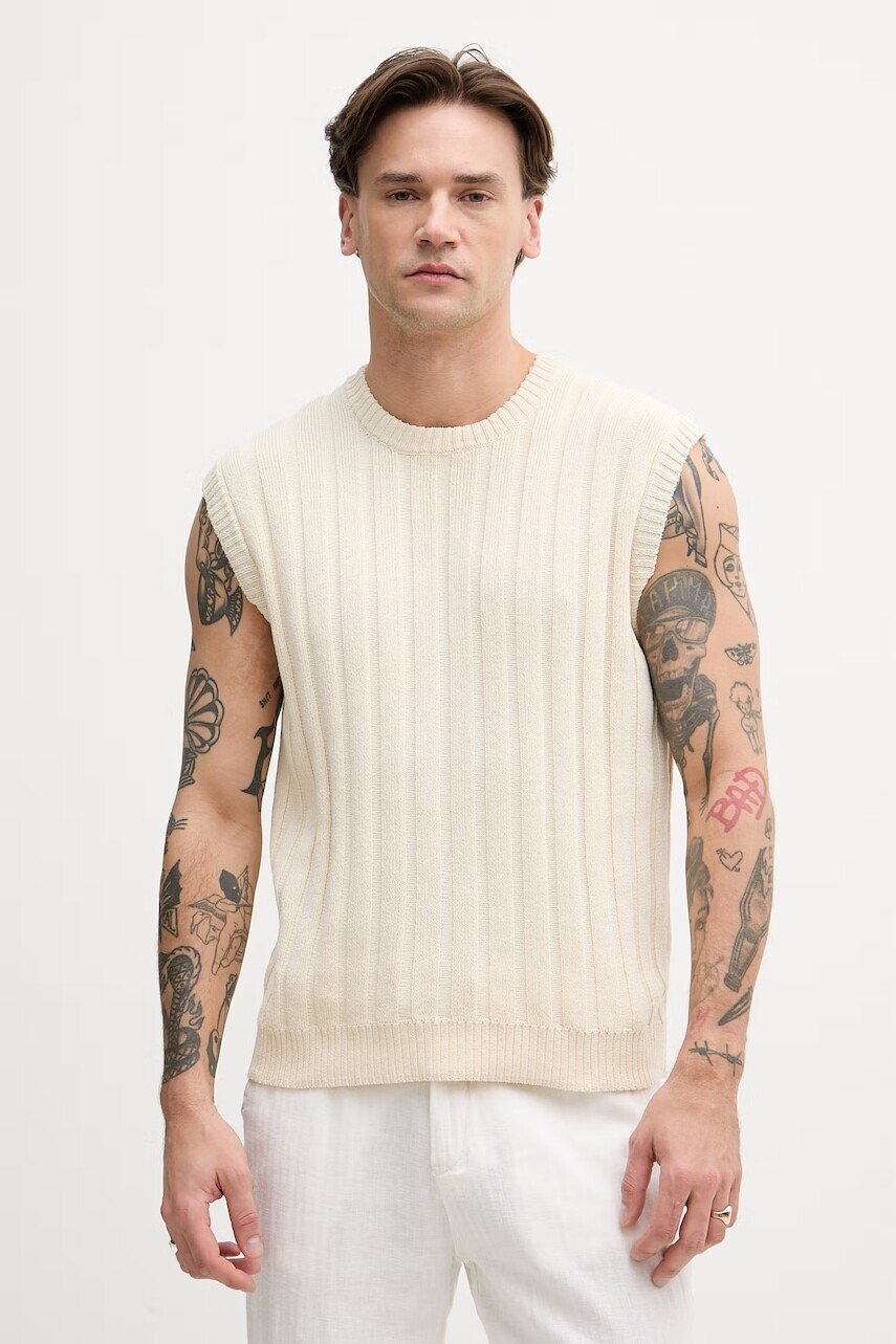 Sisley pánska vesta s bavlnou