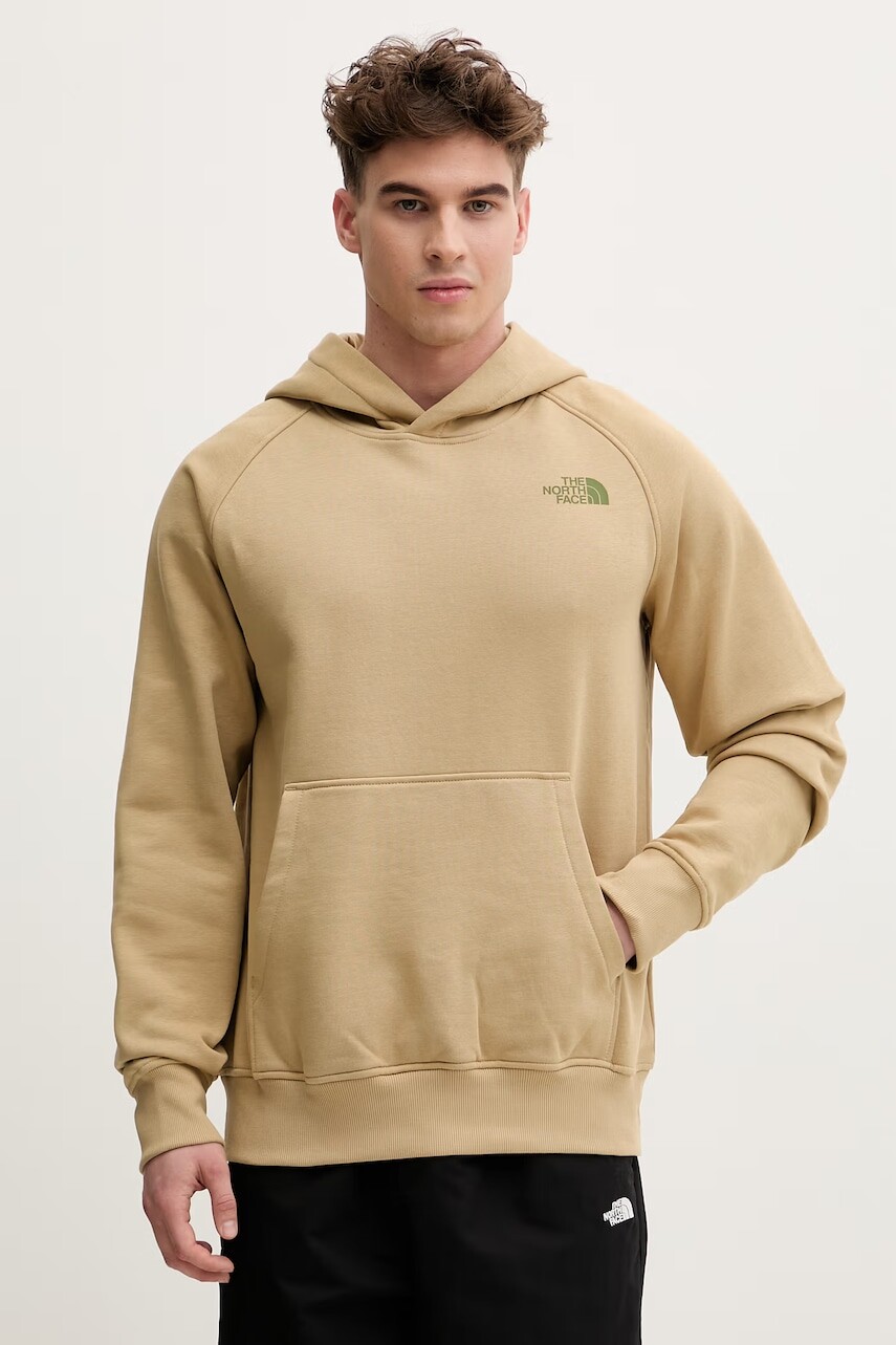 The North Face mikina s kapucňou pánska bavlnená Raglan