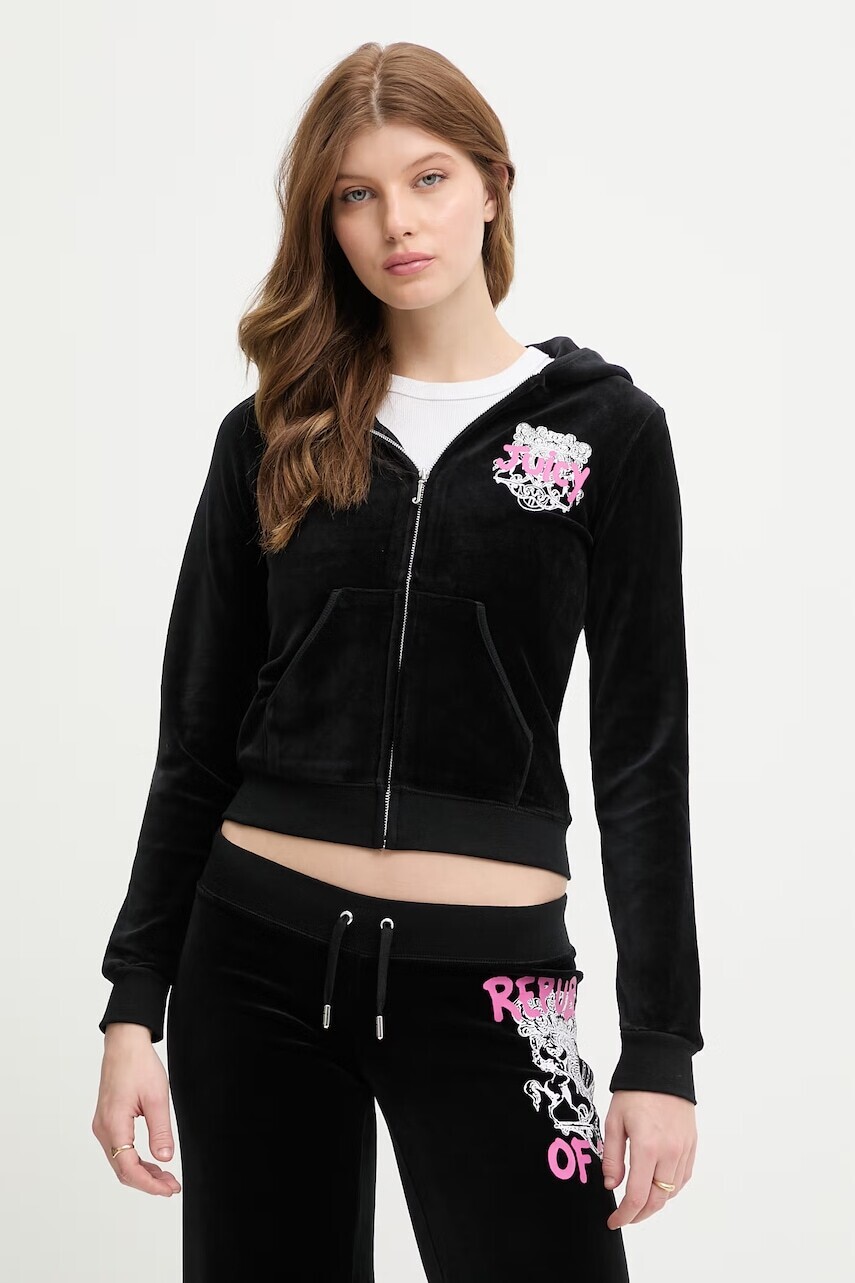 Juicy Couture mikina na zips dámska REPUBLIC ROBYN