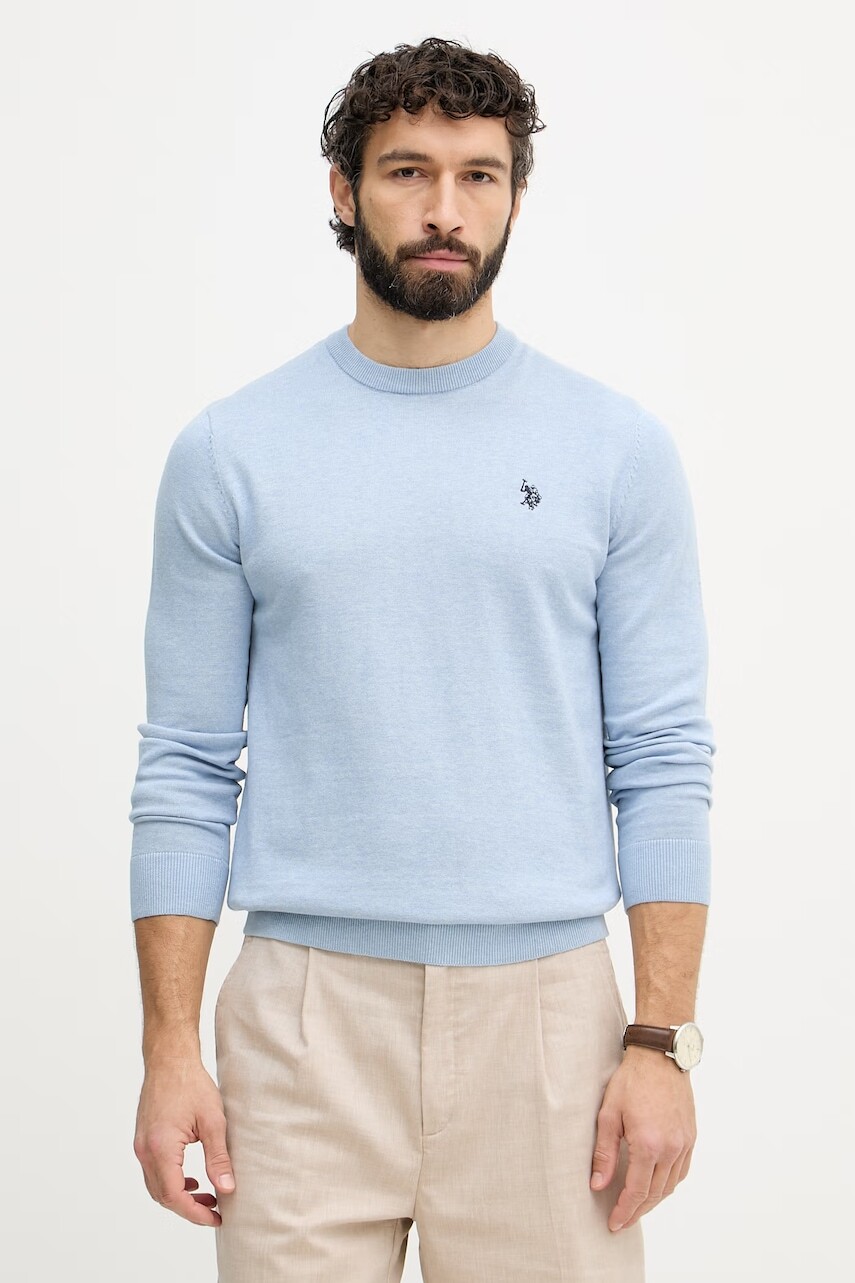 U.S. Polo Assn. sveter pánsky bavlnený DHM KNIT
