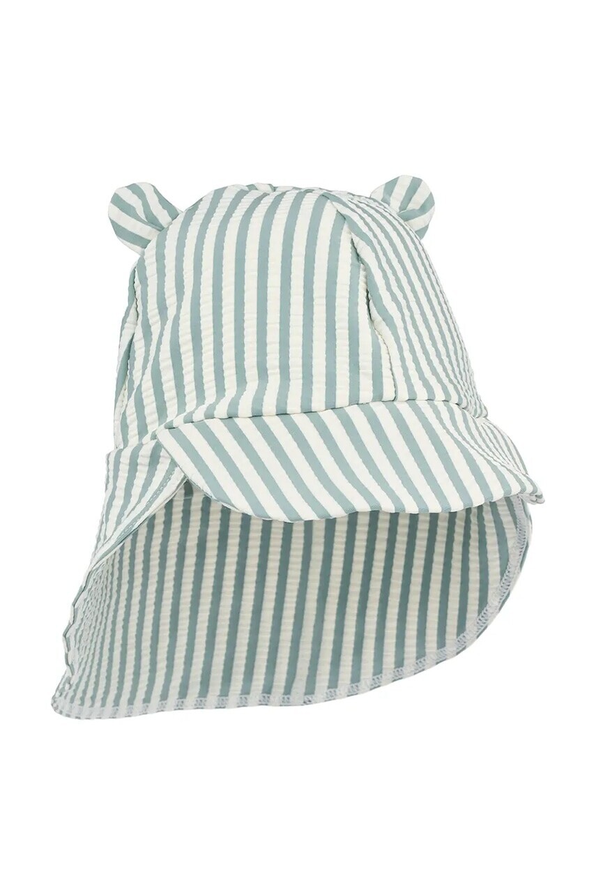 Liewood detská čiapka so šiltom Senia Seersucker Sun Hat With Ears