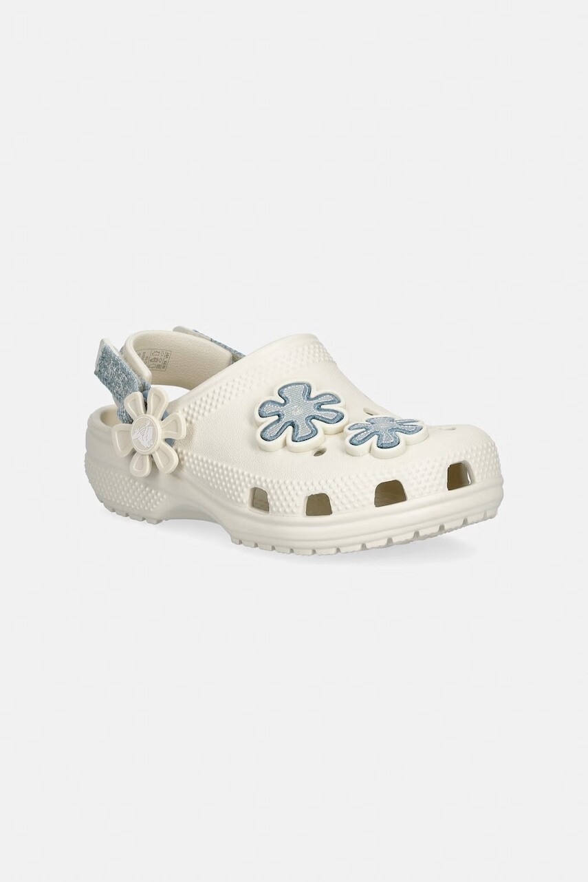 Crocs detské šľapky CLASSIC DNM FLWR ADJ BACKSTRAP CLOG T