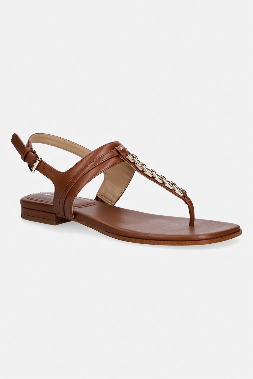MICHAEL Michael Kors dámske kožené sandále na plochej podrážke Marcia Thong Sandal