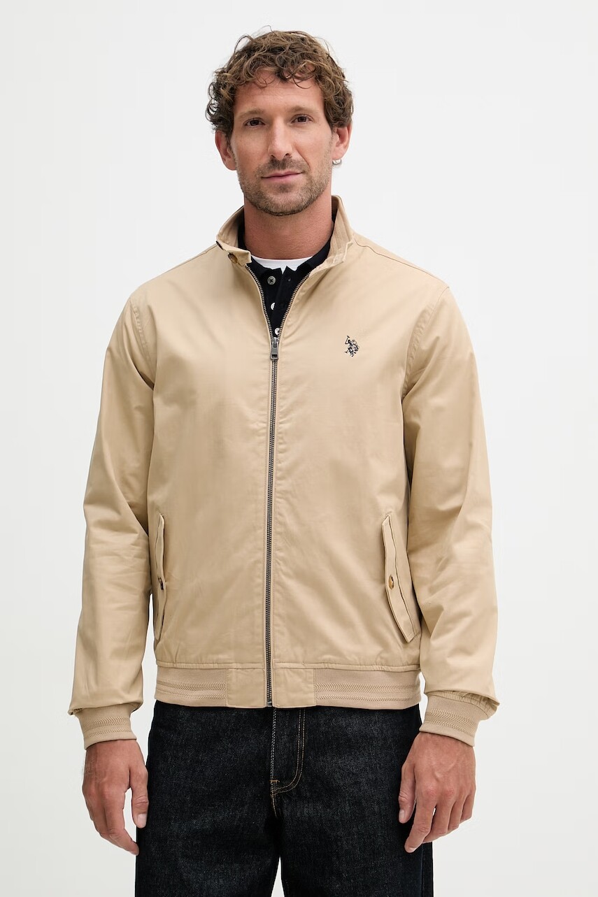 U.S. Polo Assn. prechodná bunda pánska bavlnená Harrington