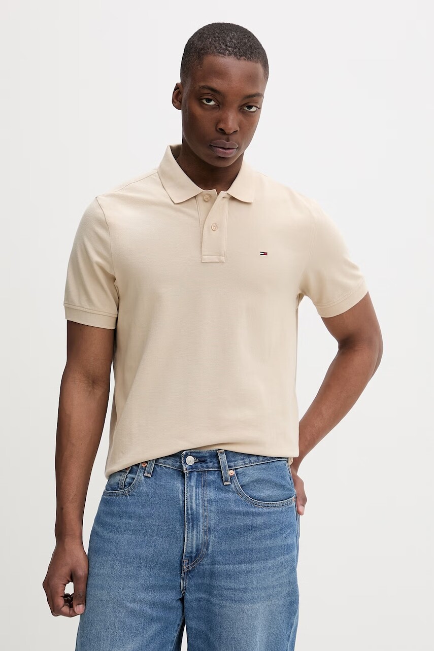 Tommy Jeans polo tričko pánske bavlnené