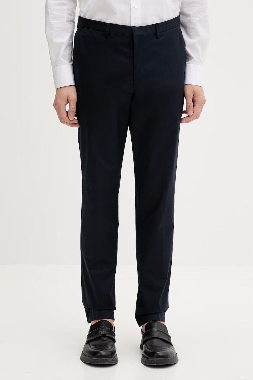 HUGO nohavice slim fit pánske bavlnené s elastanom Hesten253X