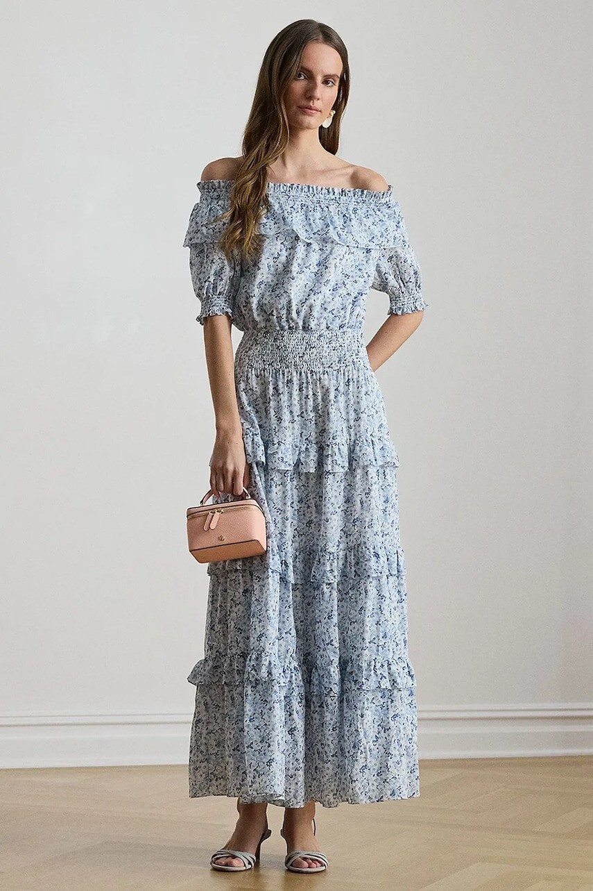 Lauren Ralph Lauren španielske šaty bavlnené