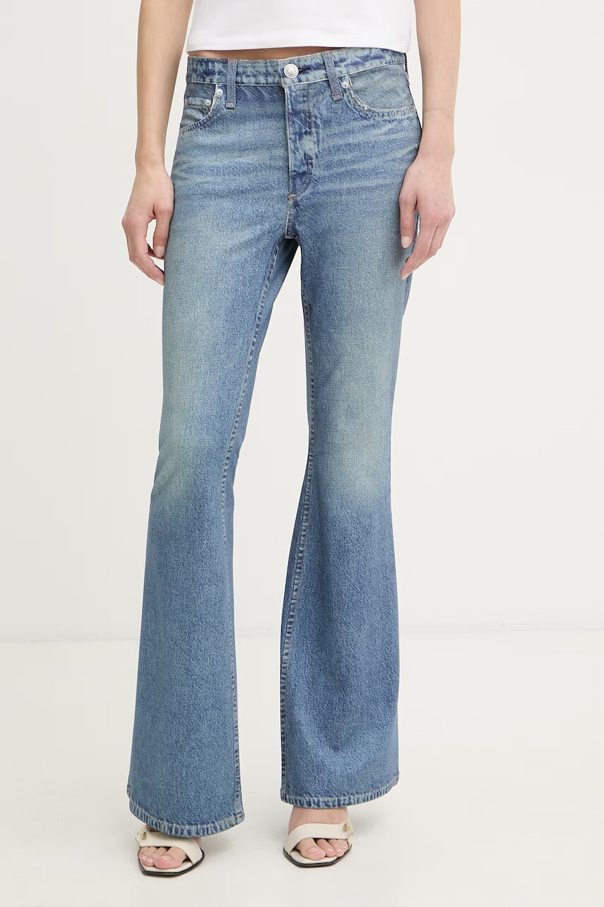 rag & bone zvonové nohavice dámske z viskózy Miramar Dhalia