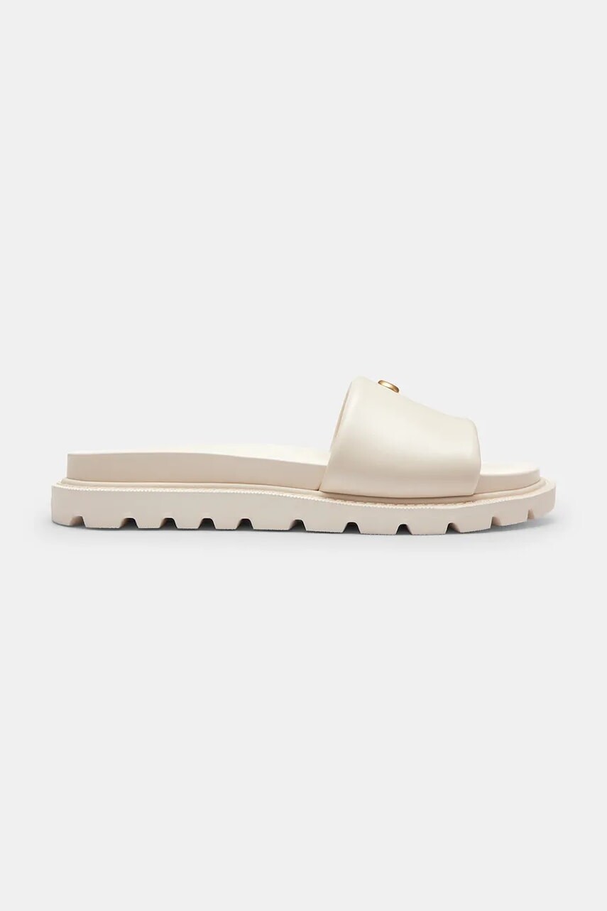 Coach šľapky na plochom podpätku dámske kožené Brynn Leather Slide Sandal