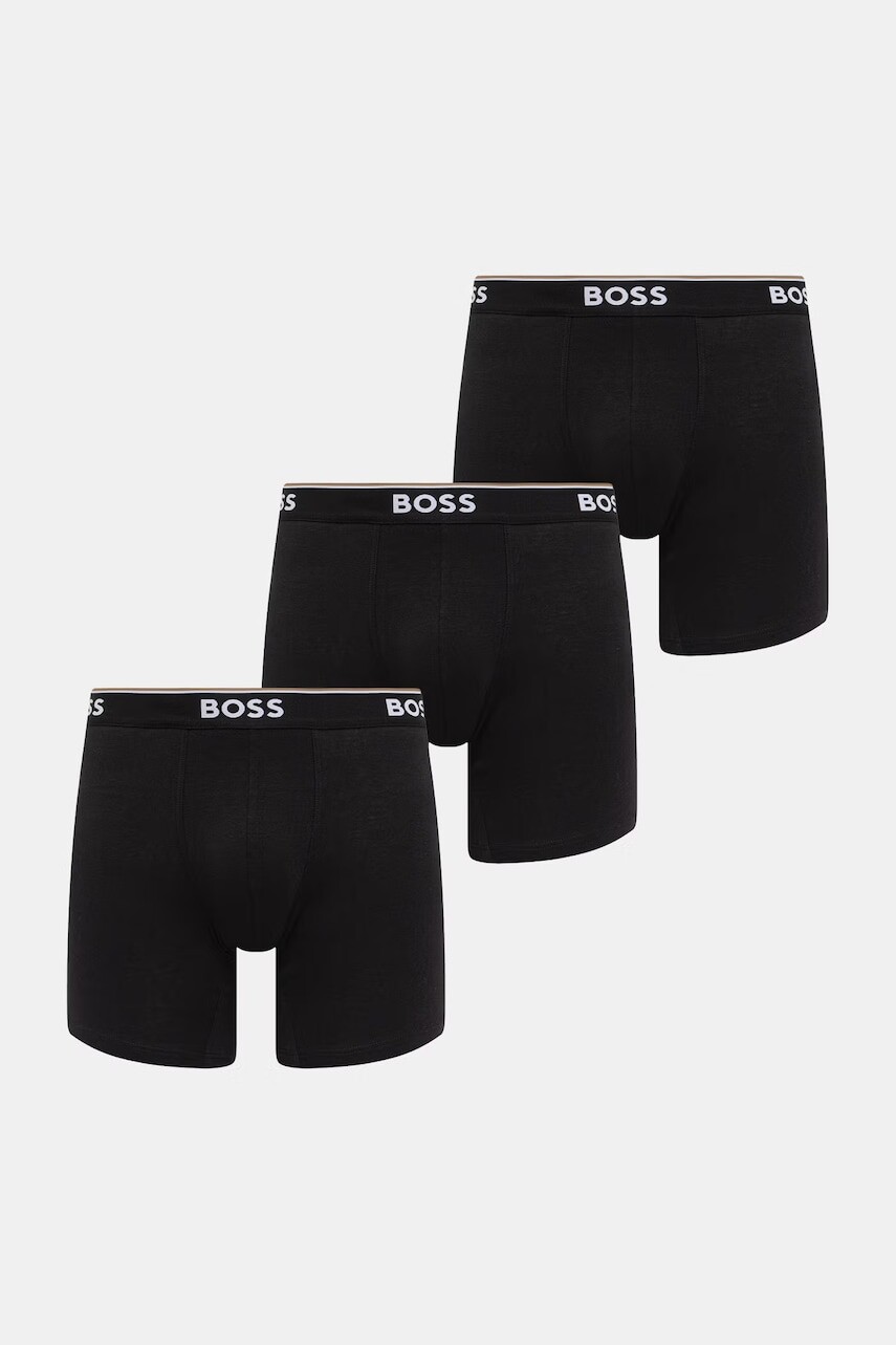 BOSS boxerky pánske bavlnené s elastanom 3-pak