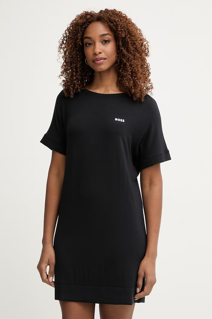 BOSS nočná košieľka dámska s viskózou Element_Nightie
