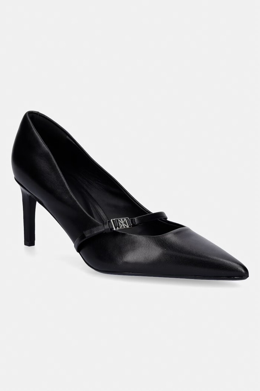 Calvin Klein lodičky kožené ESS STILETTO 70 MJ LTH HDW