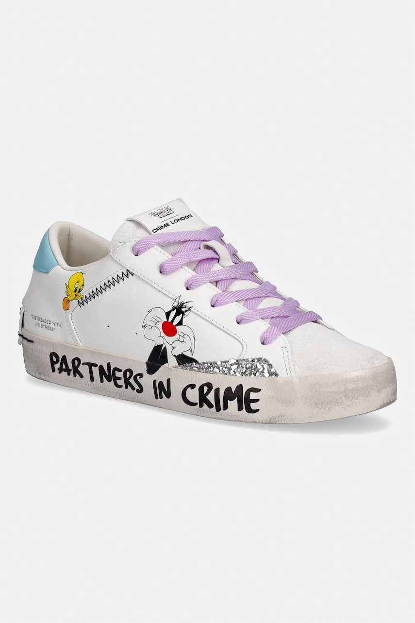 Crime London DISTRESSED tenisky dámske kožené