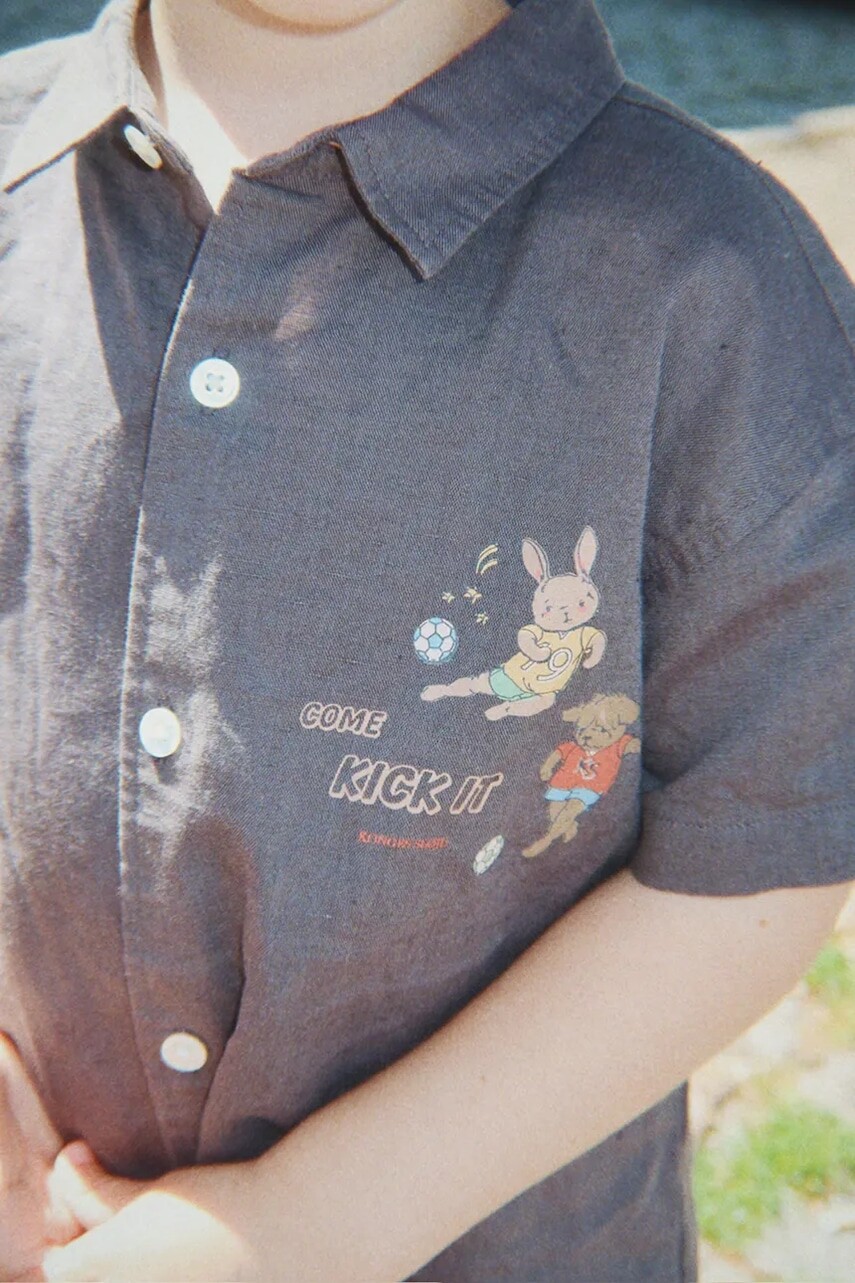 Konges Sløjd košeľa detská bavlnená HARVEY SS SHIRT GOTS