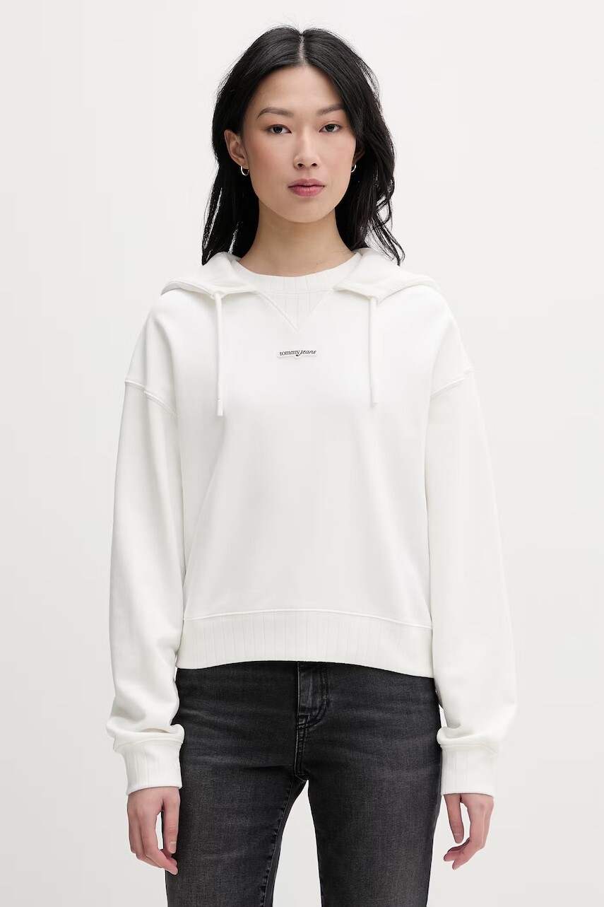 Tommy Jeans mikina s kapucňou dámska bavlnená