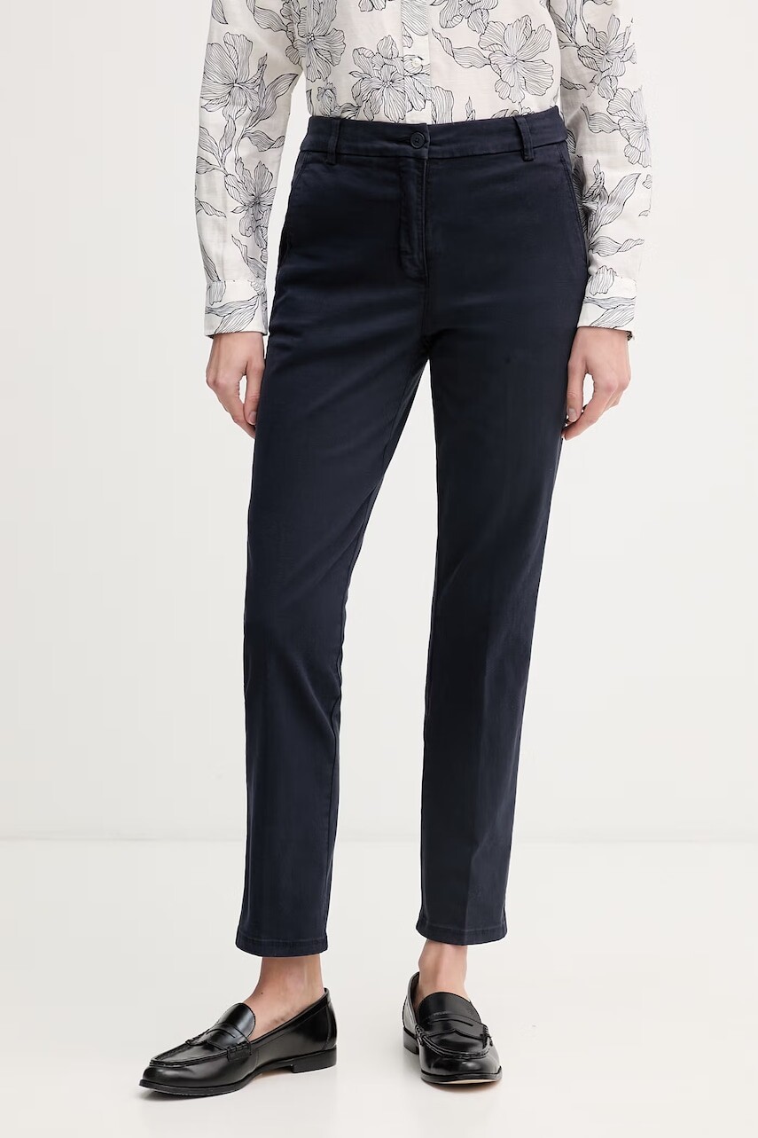United Colors of Benetton nohavice chinos dámske bavlnené s elastanom