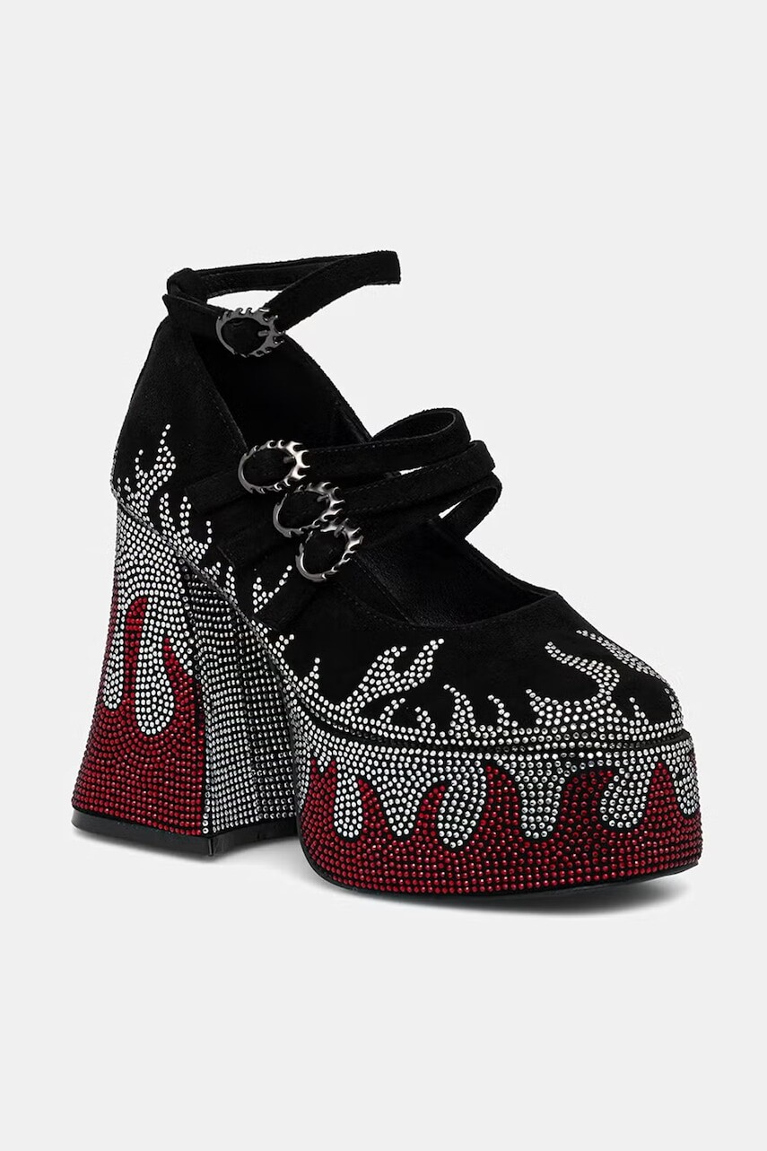 Koi Footwear lodičky na podpätku Blazed Flames Strappy Heels