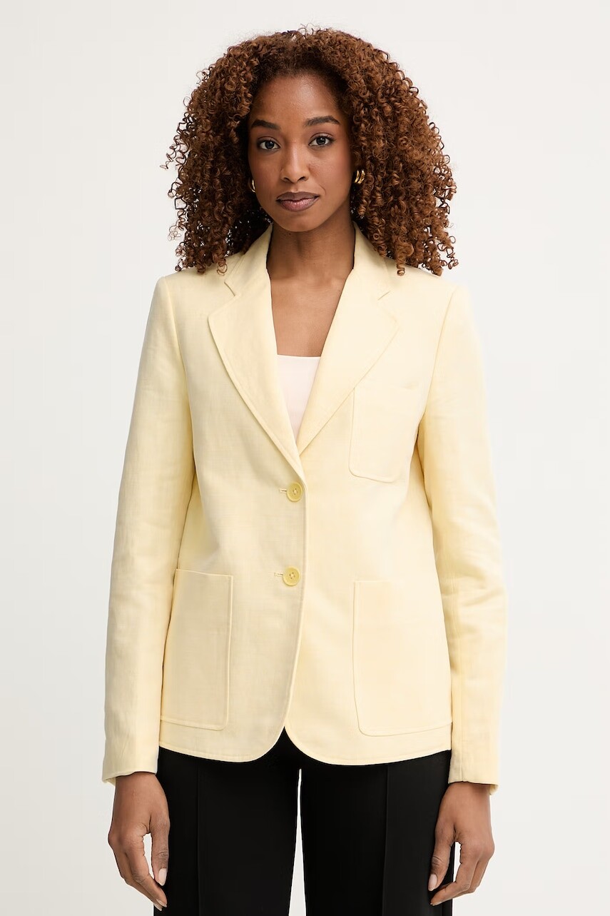 MICHAEL Michael Kors jednoradové sako dámske s ľanom