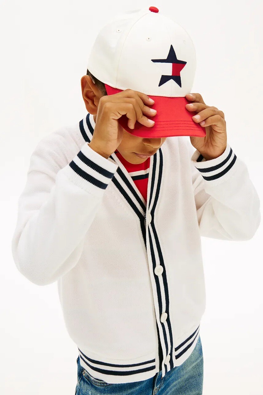 Tommy Hilfiger čiapka so šiltom detská bavlnená
