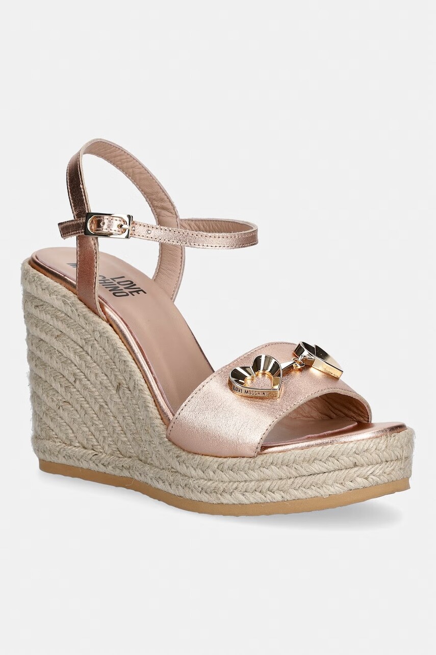 Love Moschino sandále na platforme po celej dĺžke dámske
