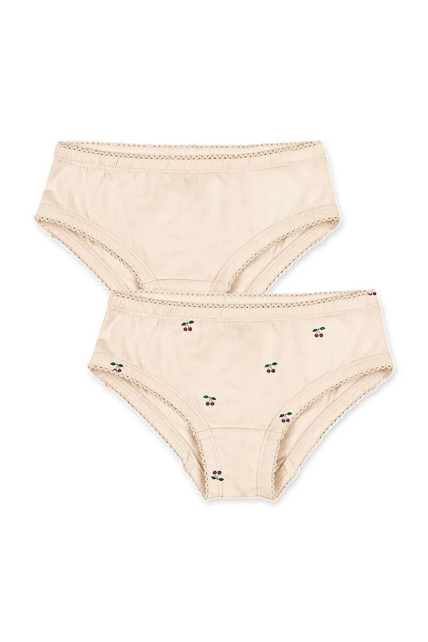 Konges Sløjd nohavičky detské bavlnené BASIC 2 PACK GIRL UNDERPANTS GOTS 2-pak