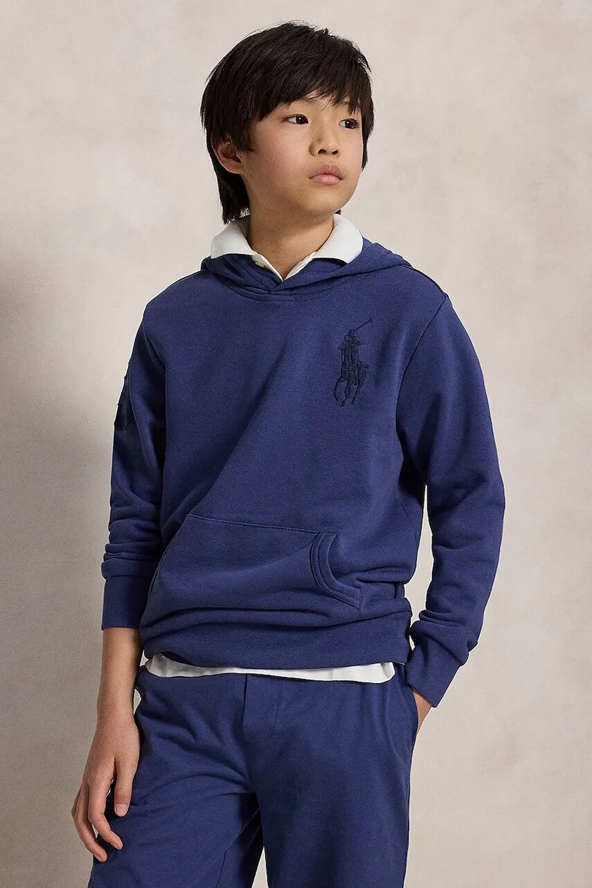 Polo Ralph Lauren mikina s kapucňou detská s bavlnou