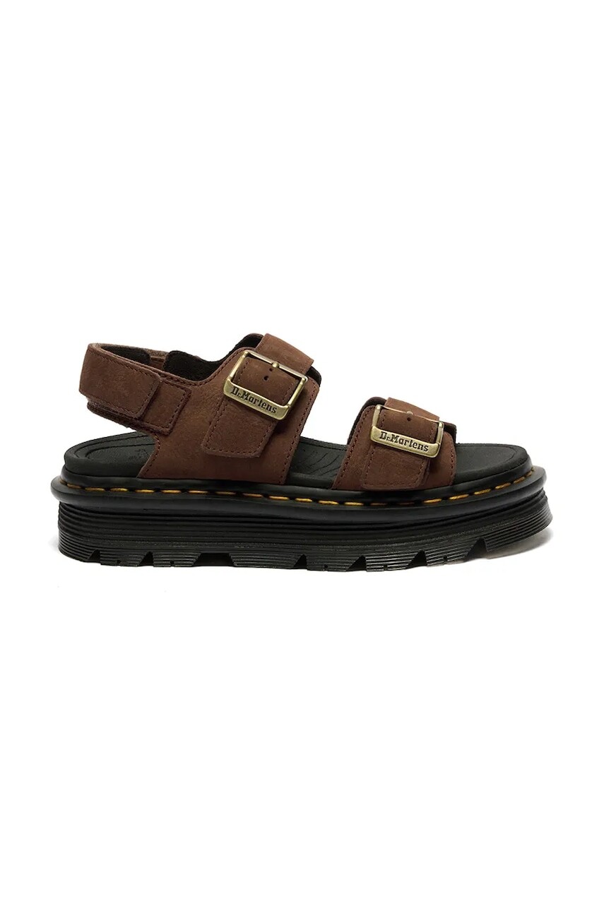 Dr. Martens sandále na platforme dámske nubukové ZebZag Sandal