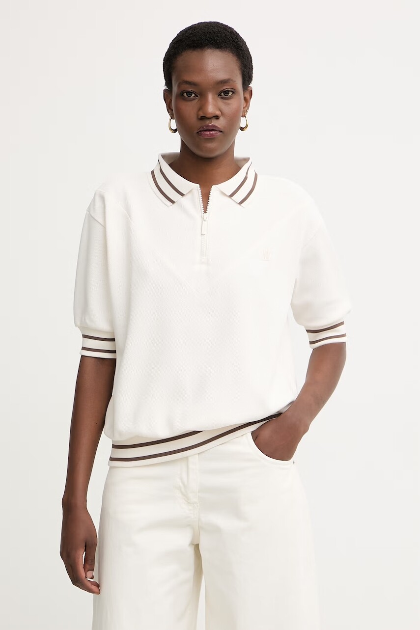 Armani Exchange polo tričko dámske s viskózou