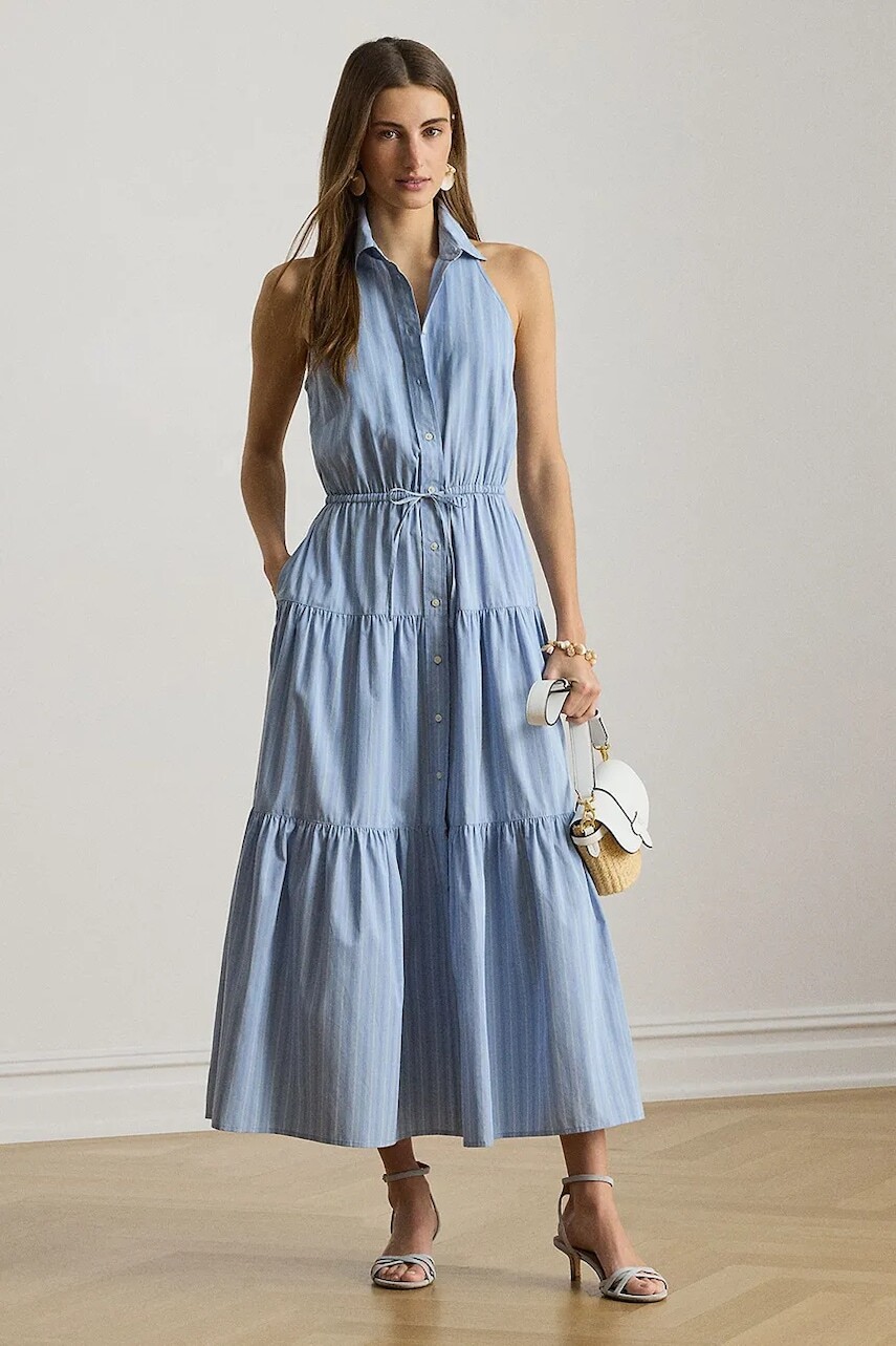 Lauren Ralph Lauren košeľové šaty bavlnené