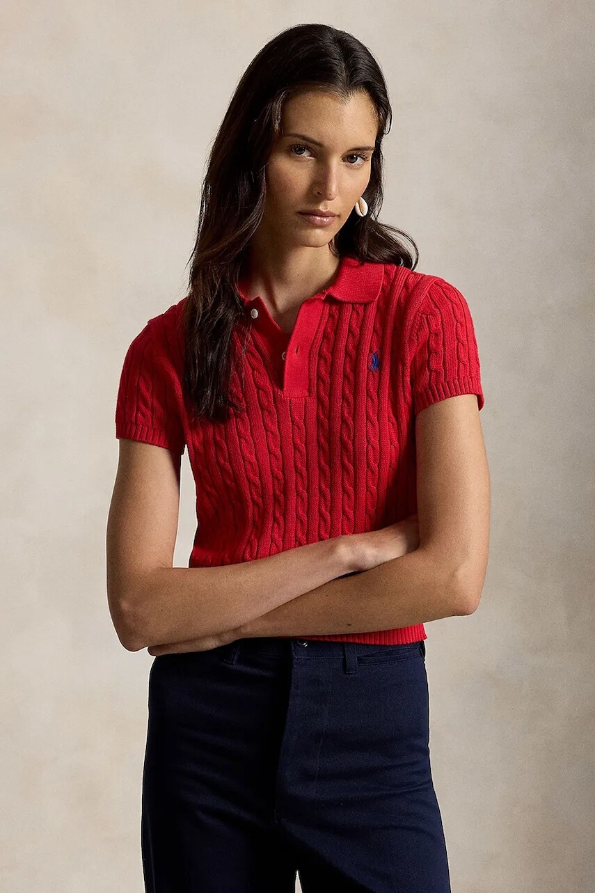 Polo Ralph Lauren sveter s krátkym rukávom dámsky bavlnený