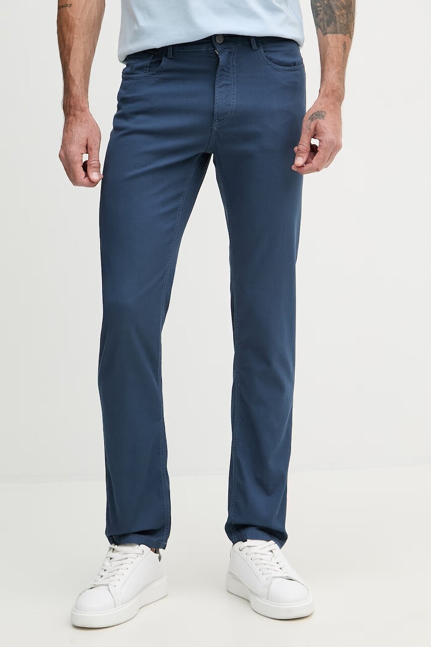 Trussardi nohavice pánske bavlnené s elastanom