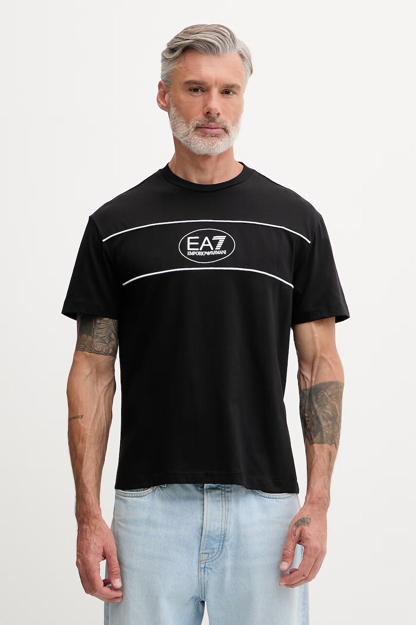 EA7 Emporio Armani tričko pánske s bavlnou