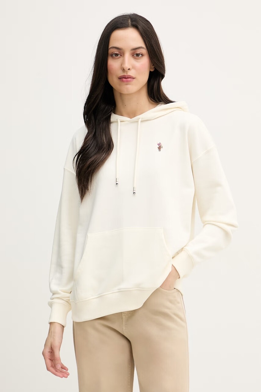 U.S. Polo Assn. mikina s kapucňou dámska s bavlnou DHM Hoodie