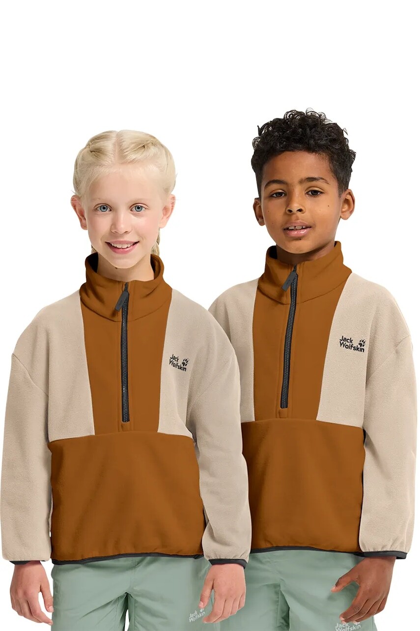 Jack Wolfskin flísová mikina detská COLORBLOCK TAUNUS HZ K