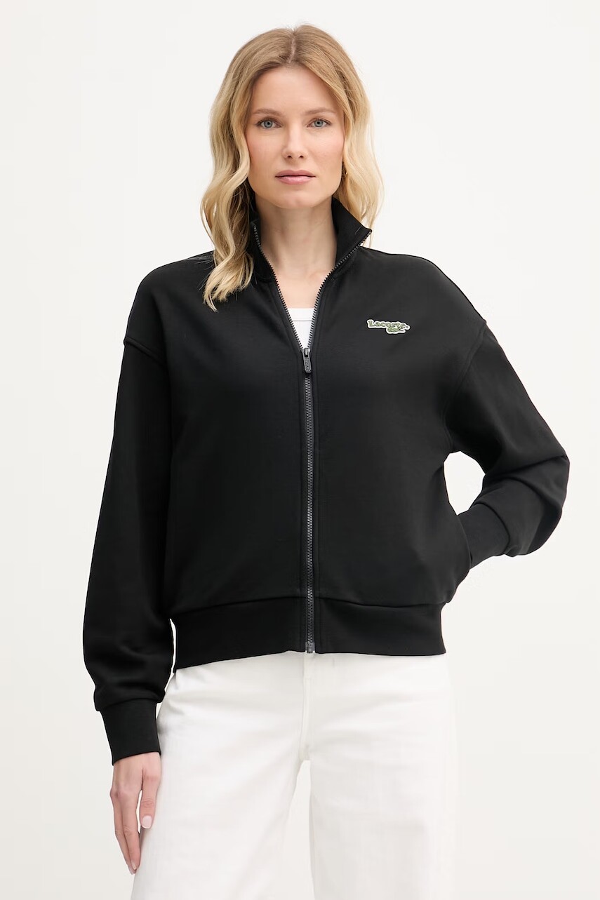 Lacoste mikina na zips dámska s bavlnou