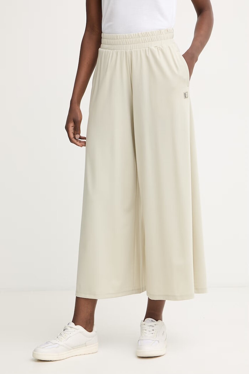 Armani Exchange nohavice culottes dámske s viskózou