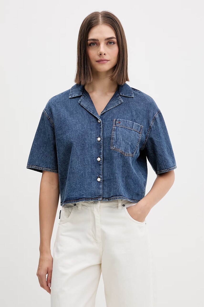 Tommy Jeans košeľa dámska rifľová