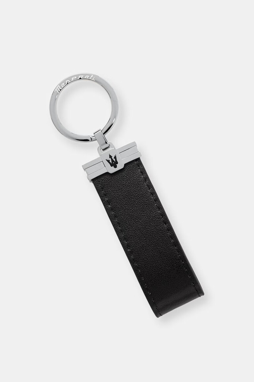 MASERATI kľúčenka pánska kožená bez kameňa RECYCLED LEATHER