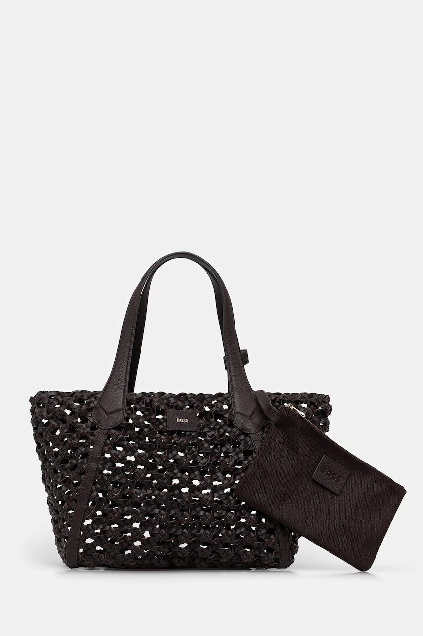 BOSS kabelka typu shopper dámska kožená Lenah Tote W