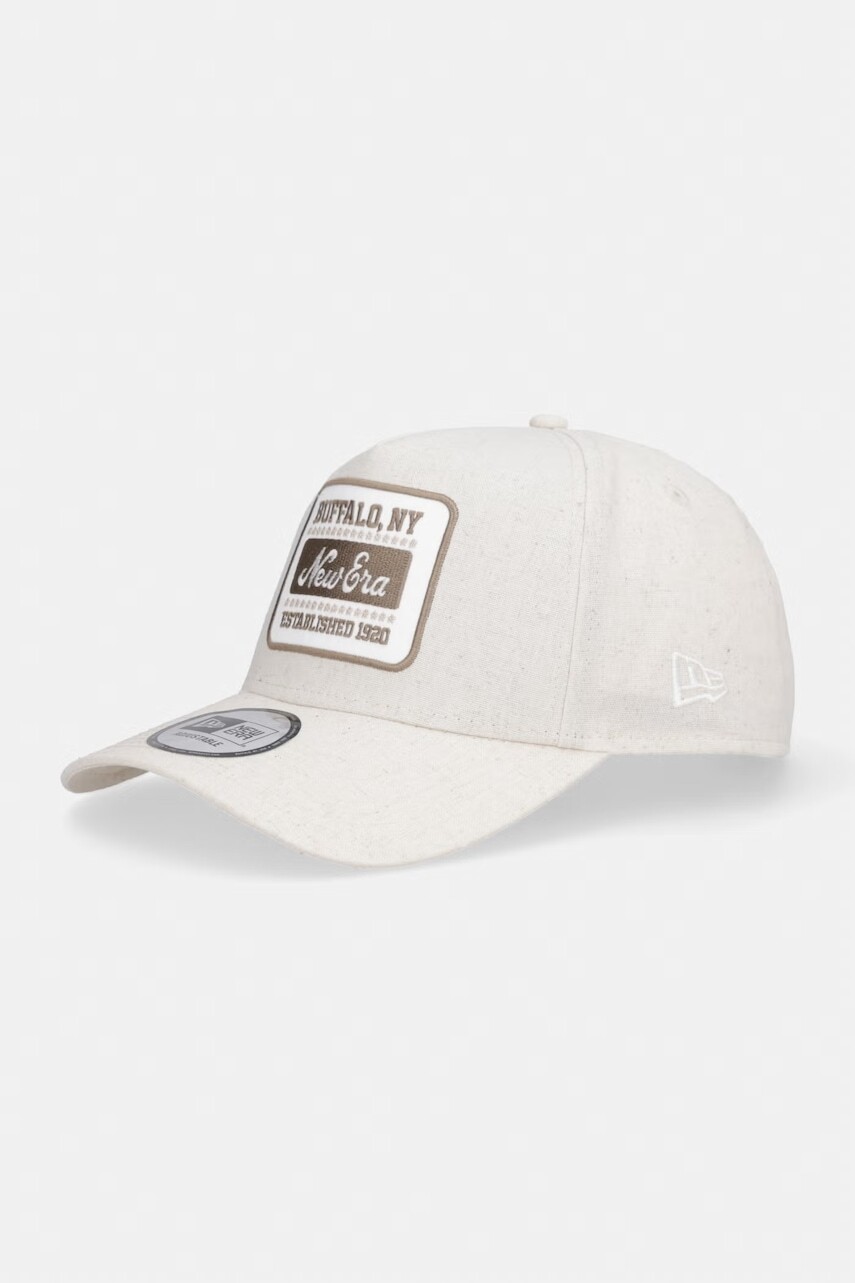 New Era bejzbalová čiapka s prímesou ľanu OVAL PATCH LINEN EFRAME